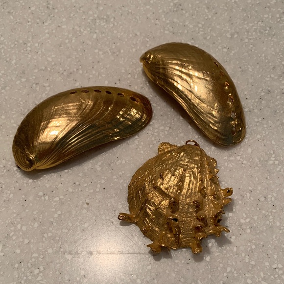Gold Seashell Decor Set - Picture 1 of 10